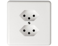 Steffen Steckdose 2xT13, UP, weiss