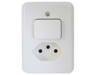 Mica Kombi 1xT13-S3, AP, weiss