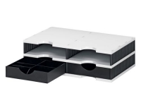 Styrodoc duo SET: 4 Fächer schwarz / grau