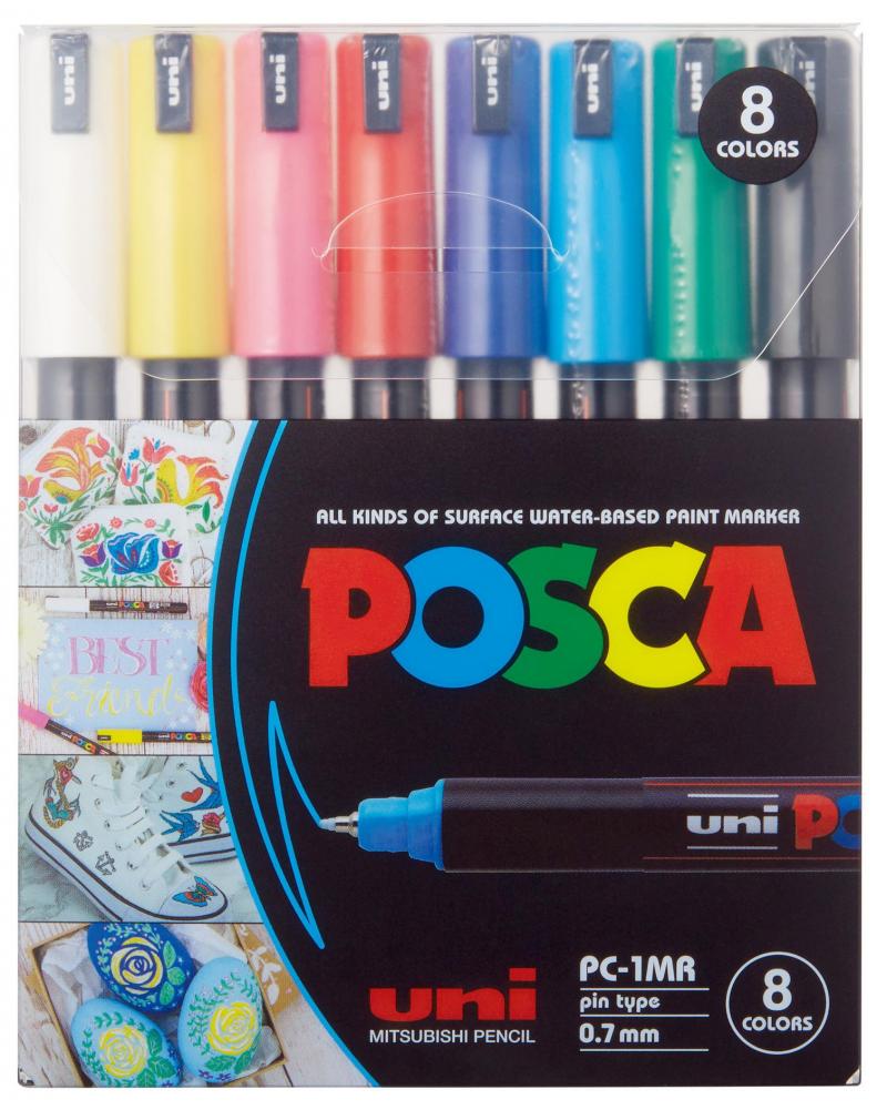 Uni POSCA Marker Fineliner 8er Set