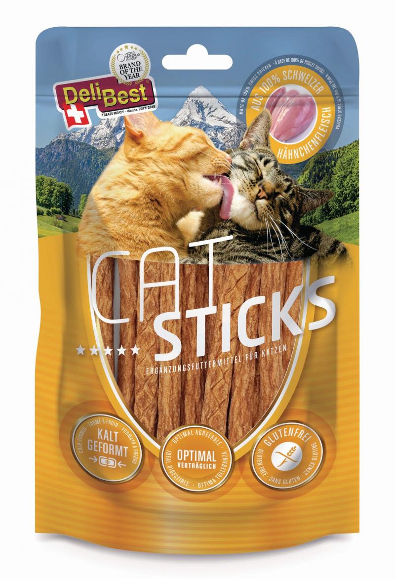 DeliBest Cat Sticks aus Schweizer Hähnchen