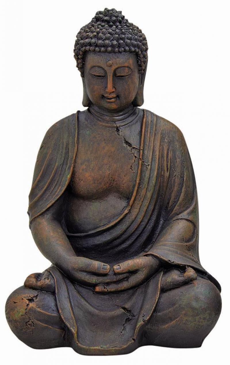 G. Wurm Buddha sitzend, Braun