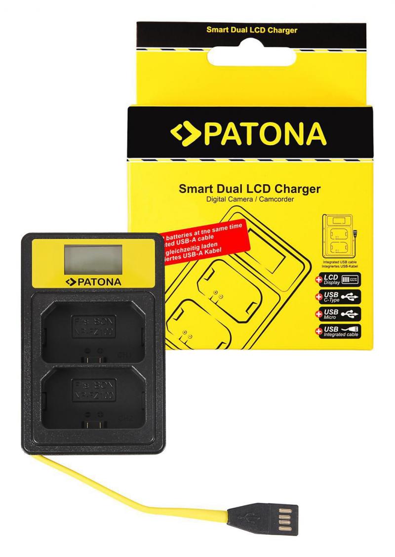 PATONA Smart Dual LCD USB Ladegerät A7RM3