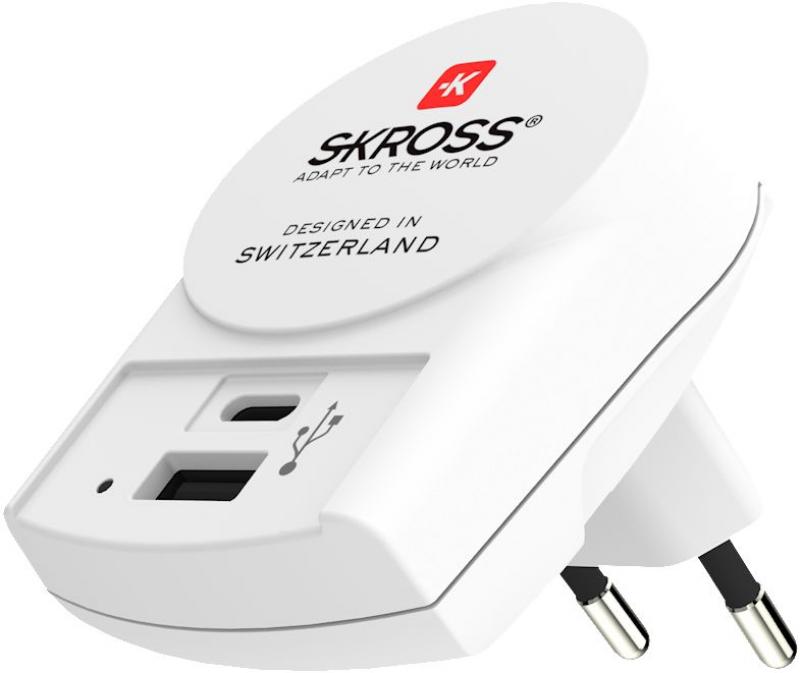 SKROSS Euro USB Charger 2 Port front