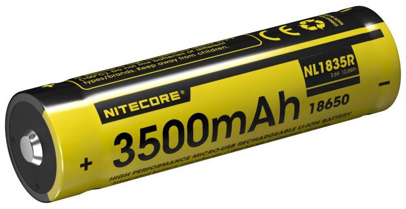 NiteCore 18650 USB Akku 3500mAh NL1835r