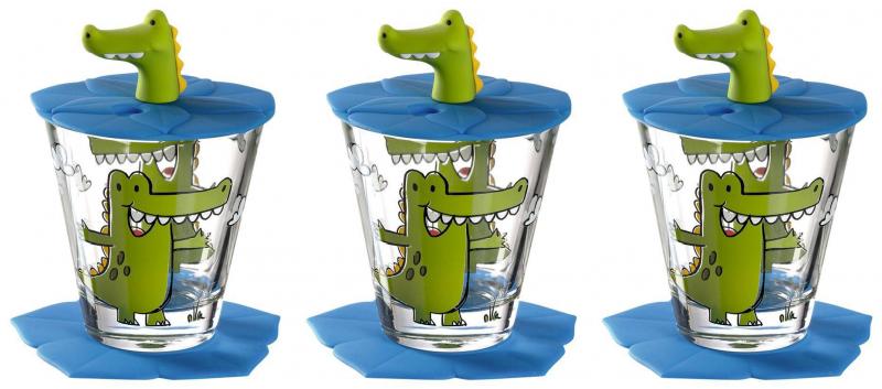 Leonardo Glas Bambini 3er Set Krokodil