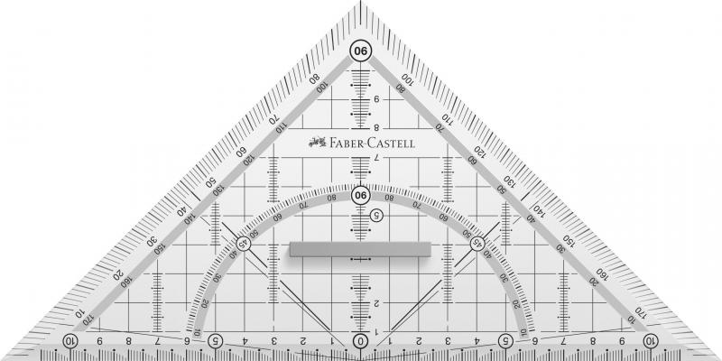 Faber-Castell Geodreieck 22 cm mit Griff