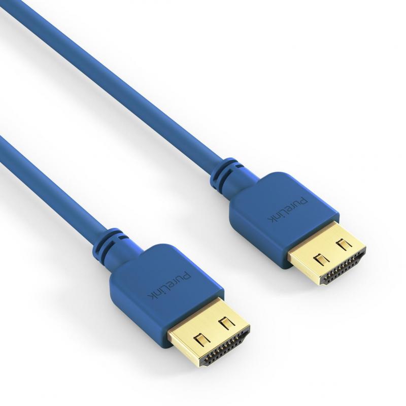PureInstall, HDMI Kabel, 0.30m blau