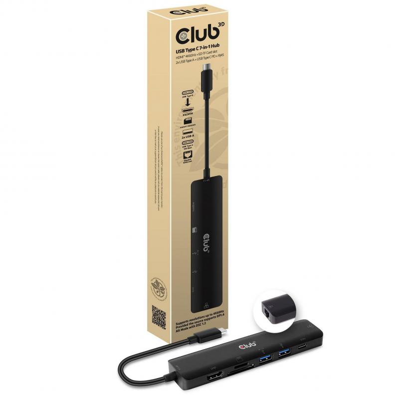 Club 3D, USB Hub USB 3.2 Gen 1 Typ-C