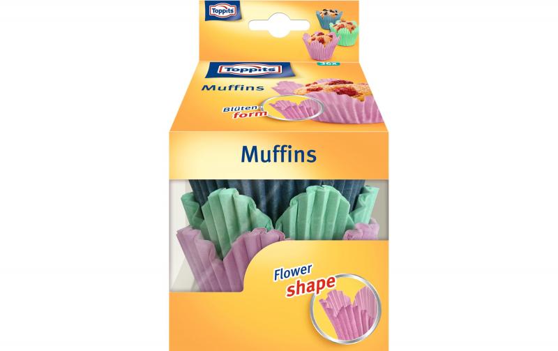 Toppits Muffin-Papierbackförmchen Blütenfor