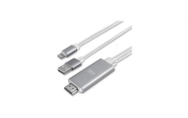 4smarts Lightning - HDMI Kabel, 1.8m, weiss