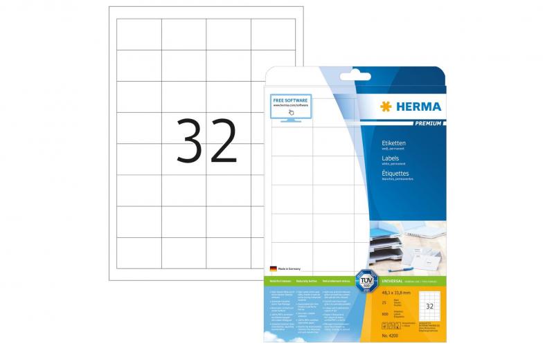 Herma Premium-Etiketten 4200 48.3 x 33.8mm