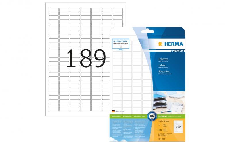 Herma Premium-Etiketten 4333 25.4 x 10 mm