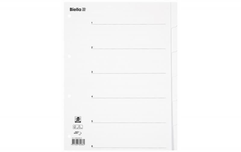 Biella Register Karton A4 6-teilig