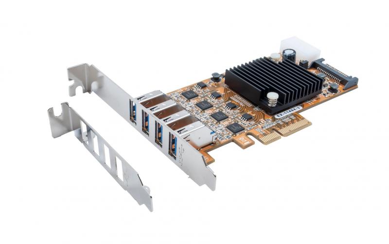 PCIe EX-11494-3, 4 Port USB 3.0 Typ-A, Quad