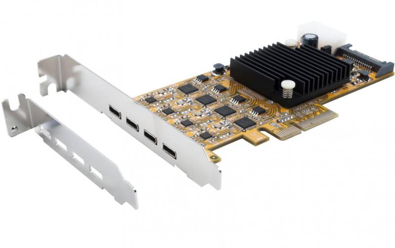 PCIe EX-11494-3, 4 Port USB 3.0 Typ-C, Quad