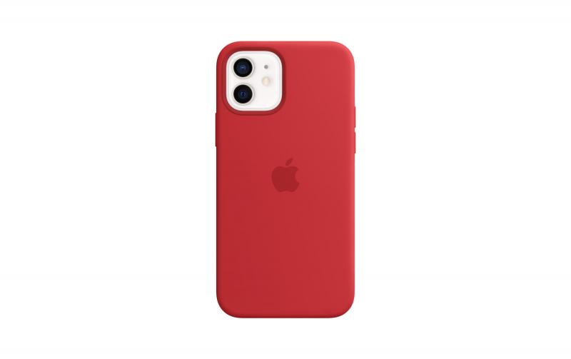 Apple iPhone 12/12 P Silicone Case Mag Red