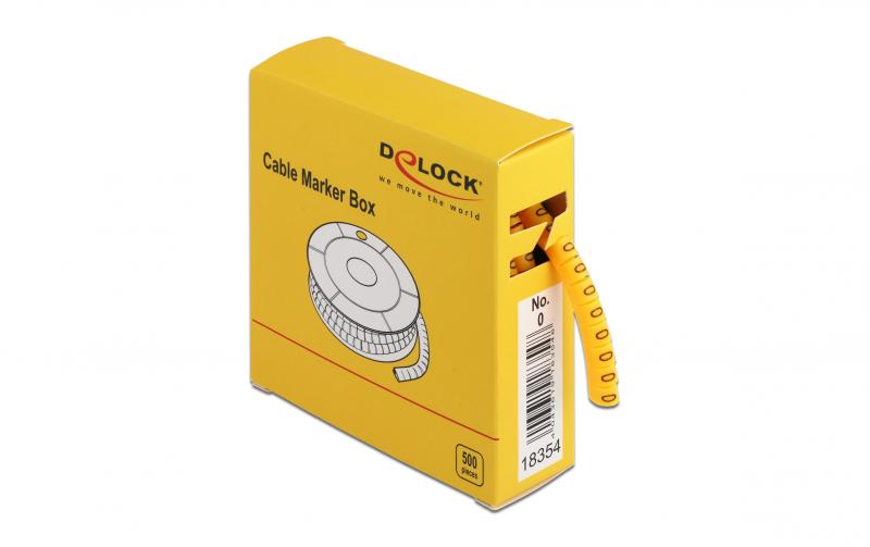 Delock Kabelmarker-Box, Nr.0, 500 Stück