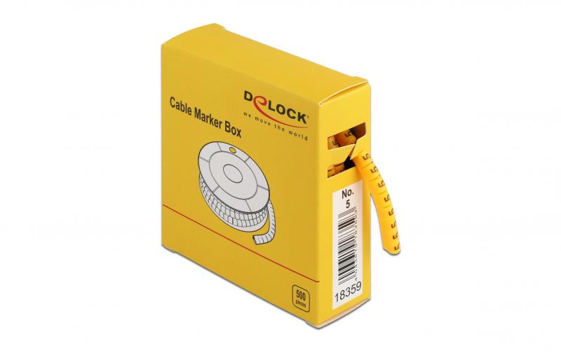 Delock Kabelmarker-Box, Nr.5, 500 Stück