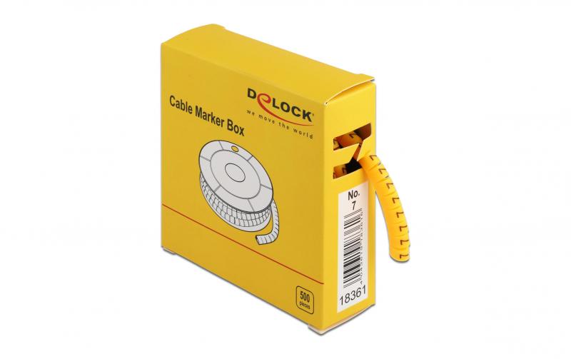 Delock Kabelmarker-Box, Nr.7, 500 Stück