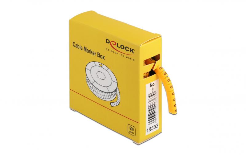 Delock Kabelmarker-Box, Nr.9, 500 Stück