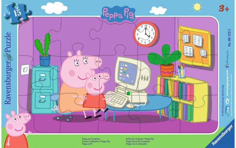 Puzzle PP: Peppa Pig am Computer