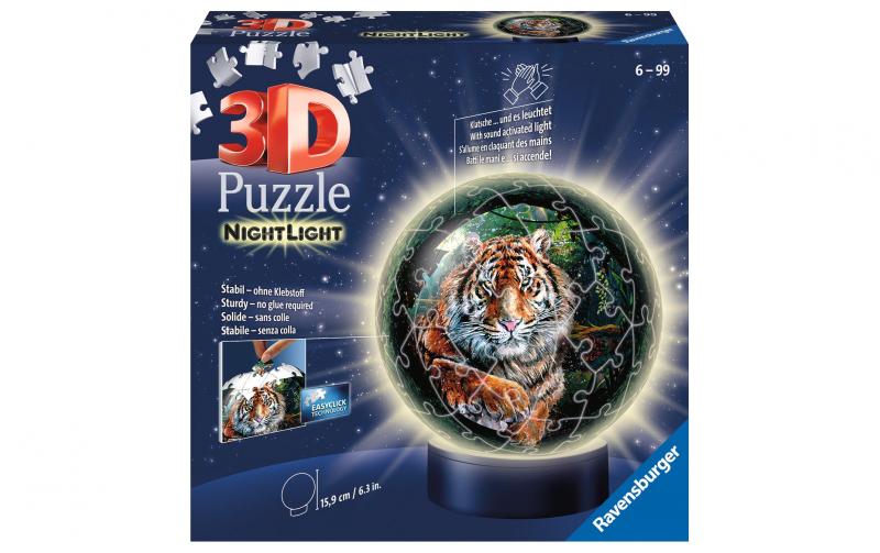 Puzzle 3D Nachtlicht Raubkatzen