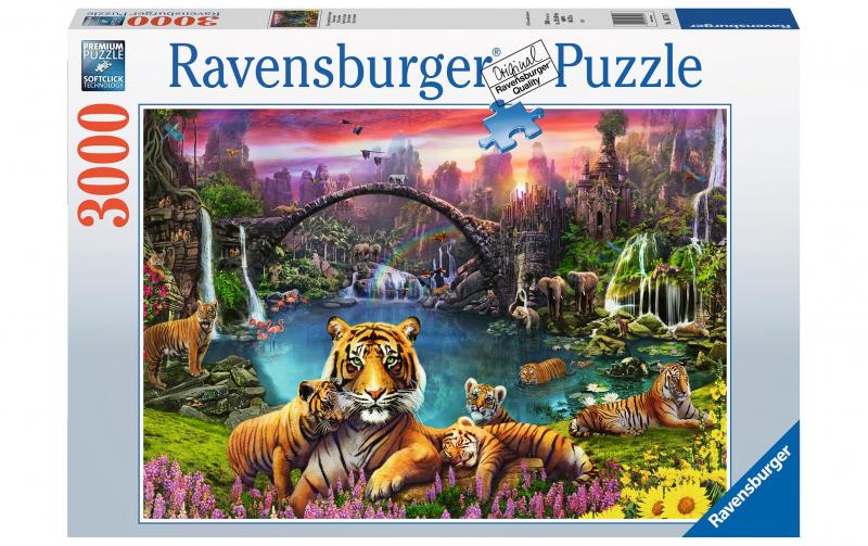 Puzzle Tiger in paradies.Lagune