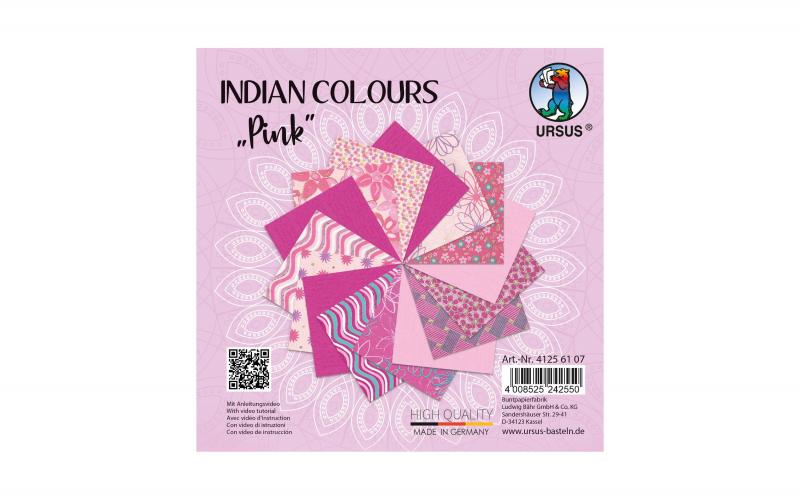 URSUS Bastelpapier Indian Clours Pink