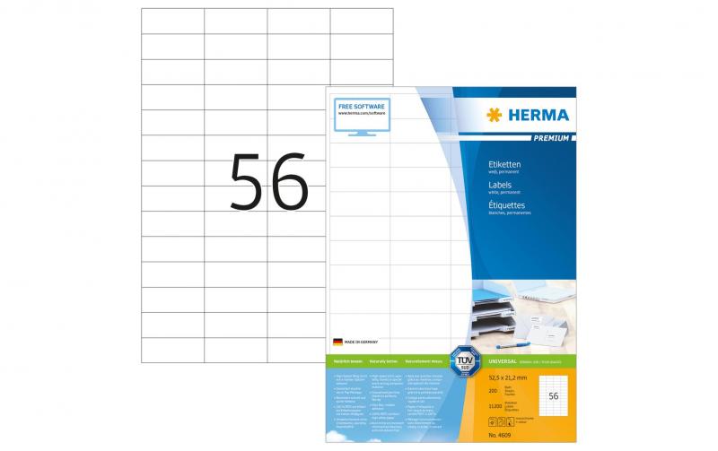 Herma Premium-Etiketten 4609 52.5 x 21.2 mm