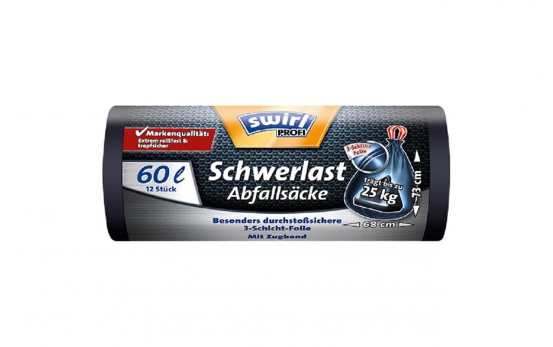 Swirl Schwerlast-Abfallsäcke 60 Liter