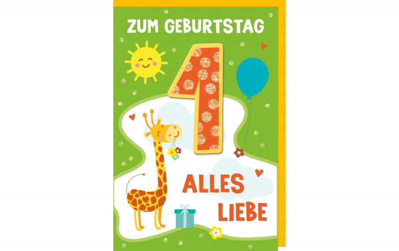 B+C Kindergeburtstagskarte Giraffe