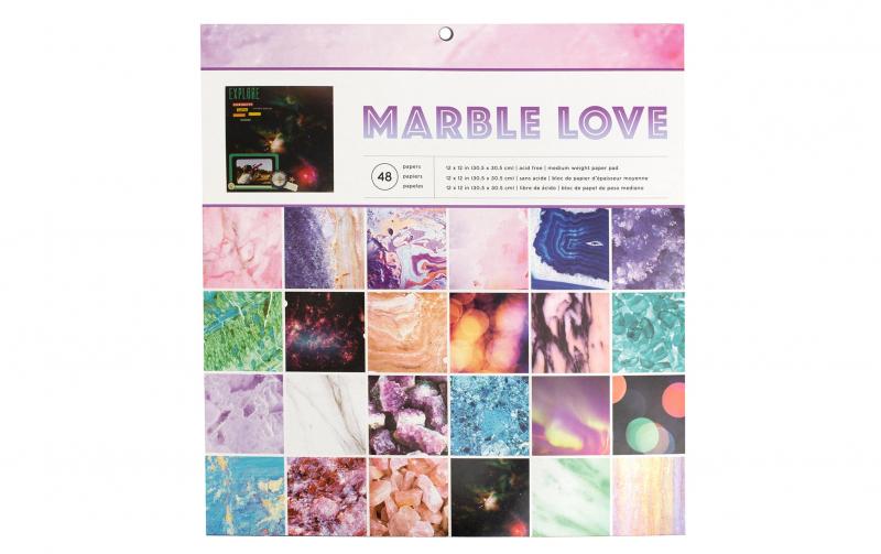 American Crafts Designpapier Marble Love