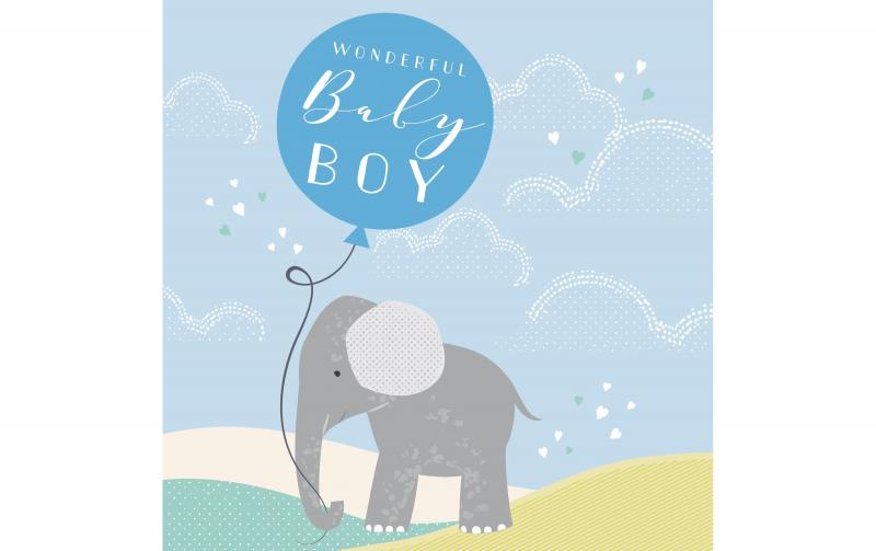 Cart Glückwunschkarte Wonderful Baby Boy