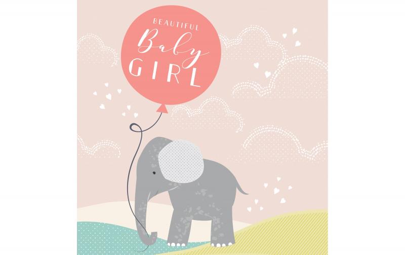 Cart Glückwunschkarte Wonderful Baby Girl