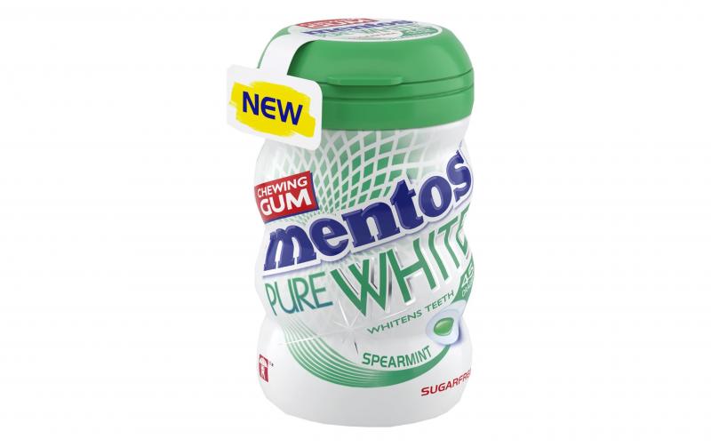 Mentos Gum Pure White Spearmint Bottle