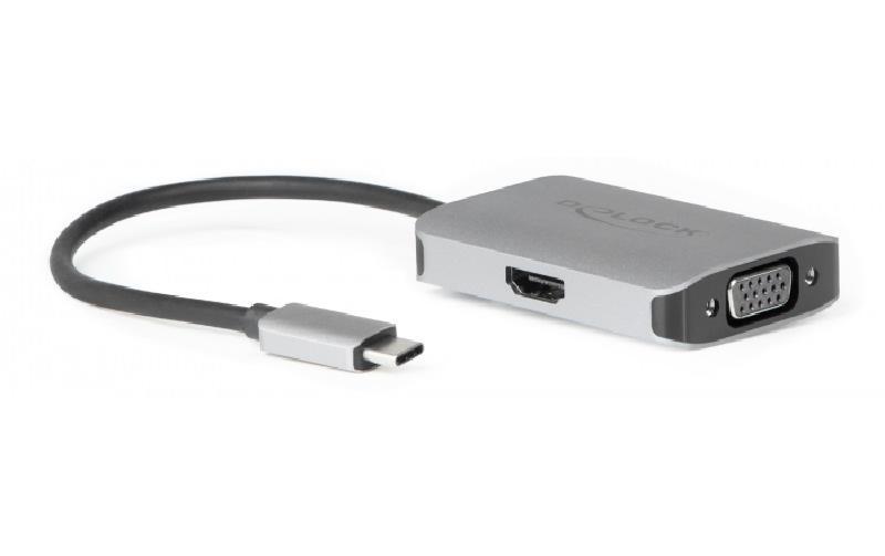Monitor Splitter USB Typ-C  zu HDMI/VGA