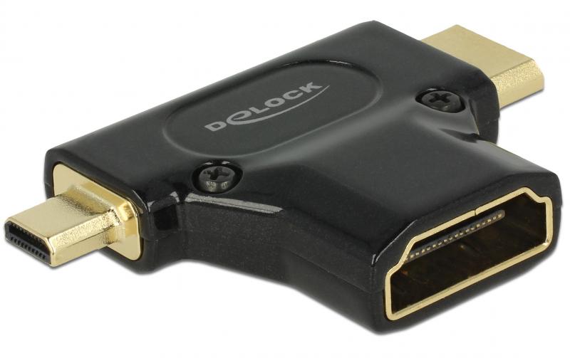 Delock Adapter HDMI-A Buc.-Mini-C/Micro-D