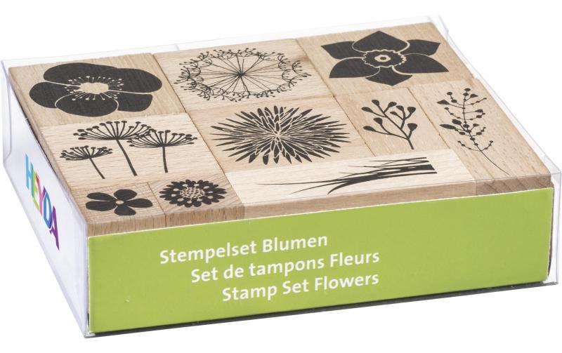Heyda Motivstempel-Set Blumen