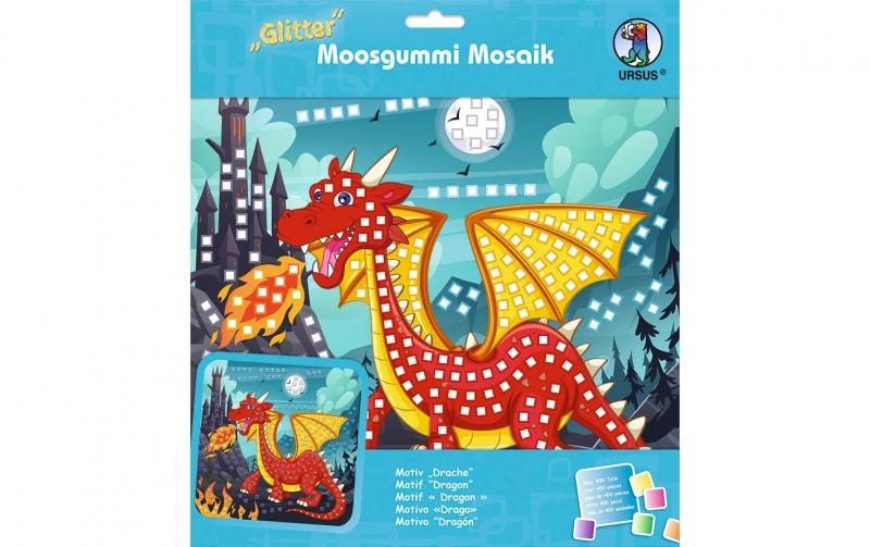URSUS Moosgummi-Set Glitter Drache