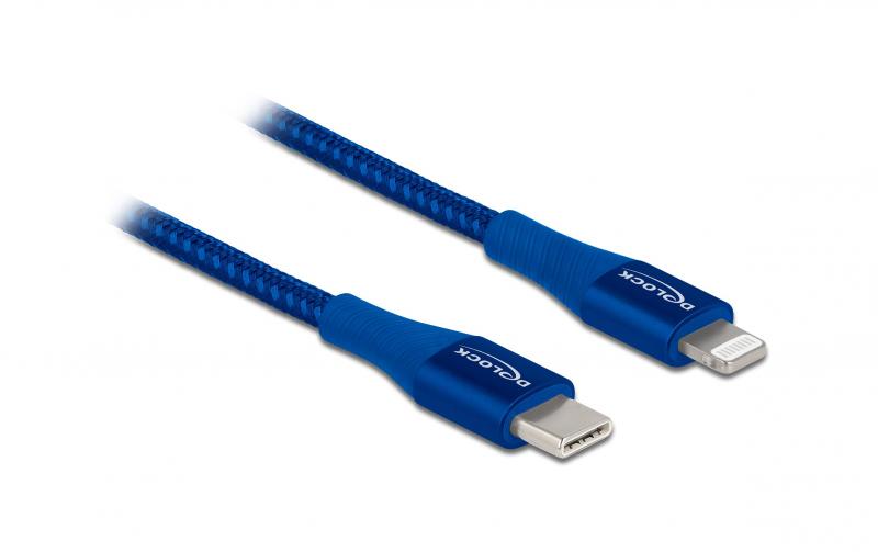 Delock USB Type-C zu Lightning, 1m, Blau