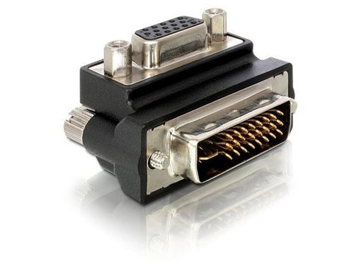 Adapter DVI-I Stecker auf VGA Buchse 90°