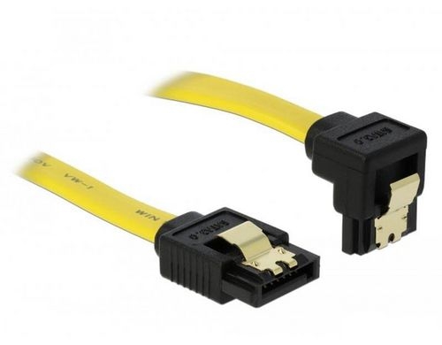 SATA2 Kabel intern, 30cm mit Clip, gelb