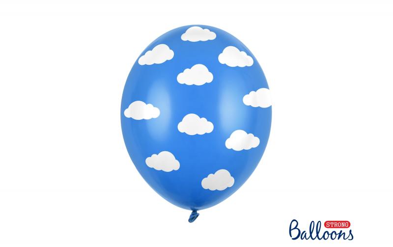 Partydeco Ballons Wolken blau/weiss