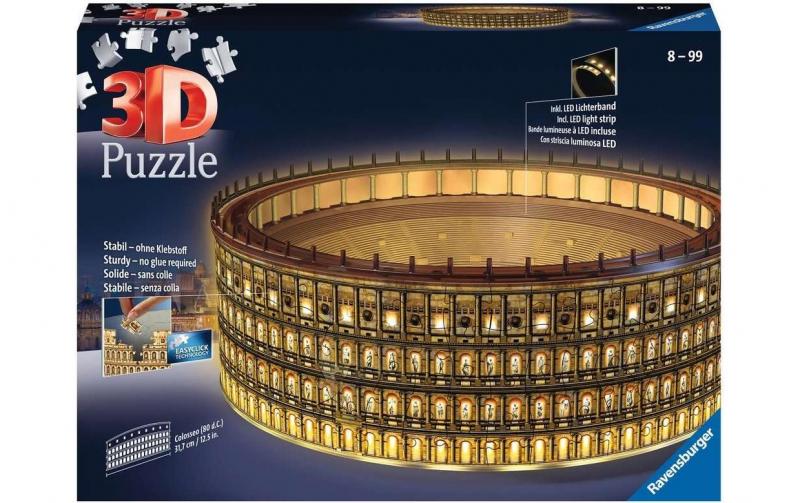 Puzzle 3D Kolosseum bei Nacht