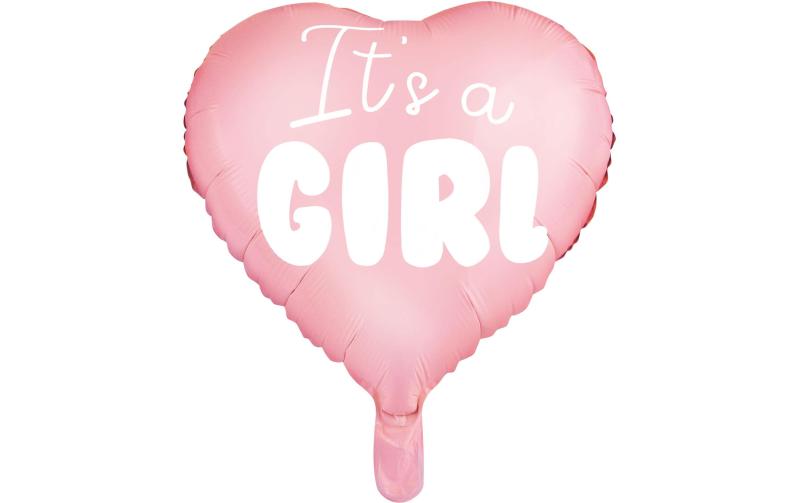 Partydeco Folienballon Its a girl, Heart