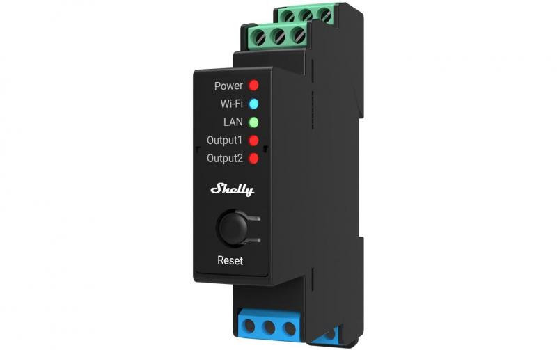 Shelly Pro 2PM LAN und WiFi-DIN-Rail Switch