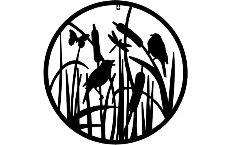 Esschert Design Wanddekoration Vögel