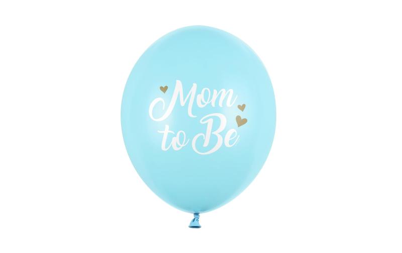 Partydeco Ballons Mom to be past-blau