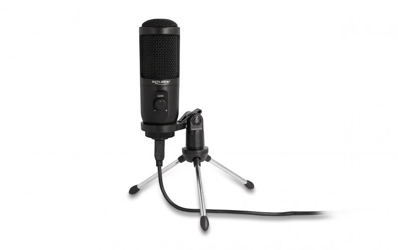 Delock USB Kondensator Mikrofon mit Ständer